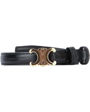 Celine Logo Belt - White