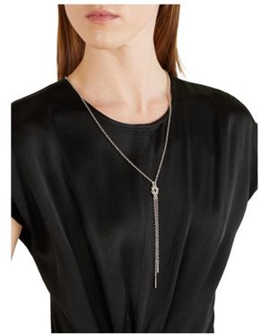 TOTEME Rhodium-Plated Necklace - Black