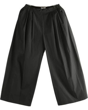Amomento Pleated Wide-Leg Casual Pants - Black