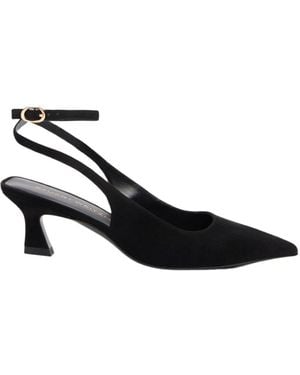 Stuart Weitzman Vinnie 50 Strap Pump - Black