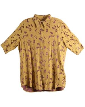 Dries Van Noten Short-Sleeved Shirt - Metallic