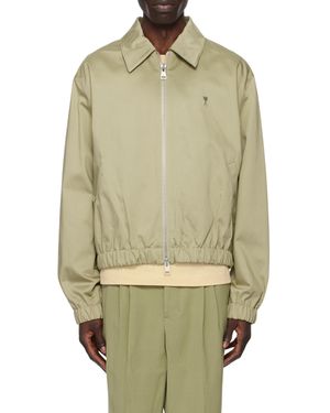 Ami Paris Ami De Coeur-Plaque Jacket - Green
