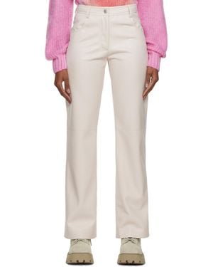 MSGM High-Waist Flared Pants - White