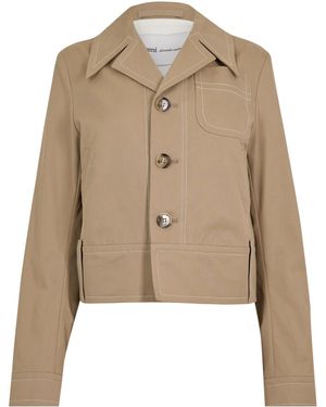 Ami Paris Buttoned Hybrid Jacket - Natural