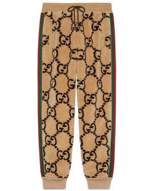 Gucci Gg Jacquard Drawstring Track Pants - Metallic