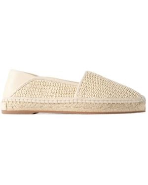 Manolo Blahnik Round Toe Espadrilles - Natural