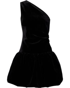 Patou One-Shoulder Mini Dress - Black