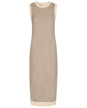 Varley Sadia Patterned Sleeveless Midi Dress - Natural