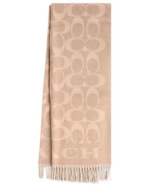 COACH Logo Scarf - Natural