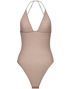 Saint Laurent Backless Bodysuit - Brown
