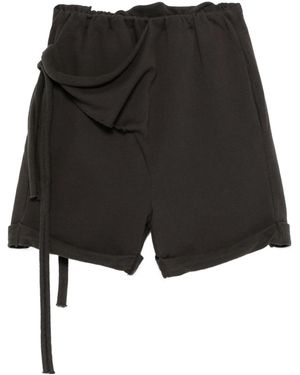 OTTOLINGER Strap-Detailed Track Shorts - Black
