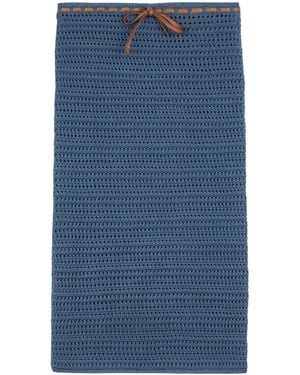 Tod's Crochet-Knit Skirt - Blue