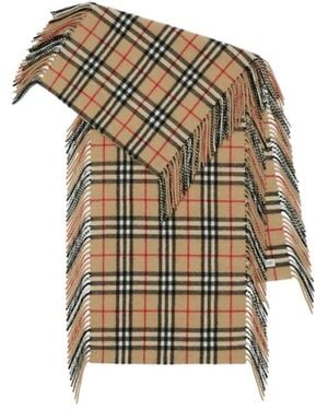 Burberry Checked Fringed-Edge Scarf - Multicolour