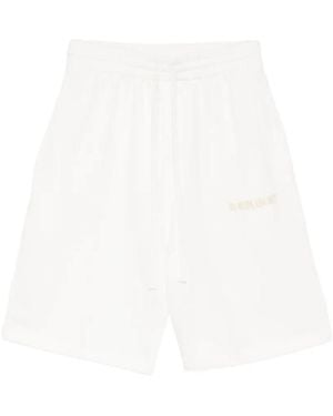 ih nom uh nit Logo-Print Knee-Length Shorts - White