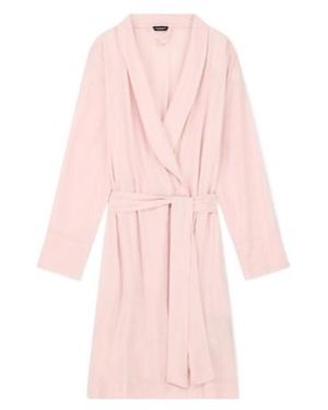 Emporio Armani All-Over Patterned Belted Robe - Pink