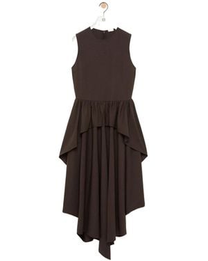 Loewe Irregular Hem Dress - Brown