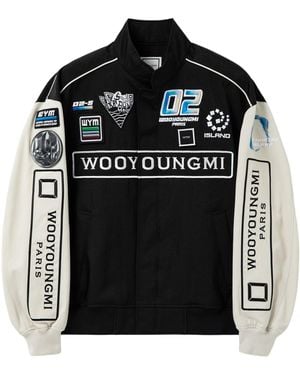 WOOYOUNGMI Long-Sleeved Zipper Casual Jacket - Black