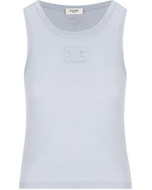 Celine Crew Neck Vest - Blue