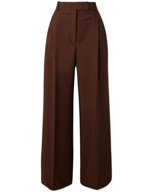 Rohe Pleated Wide-Leg Trousers - Brown