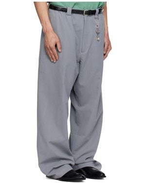 Willy Chavarria Toluca Belt Loop Casual Trousers - Grey