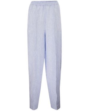 Fabiana Filippi Striped Elasticated Waist Trousers - Blue
