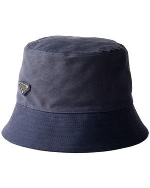 Prada Satin Bucket Hat - Blue