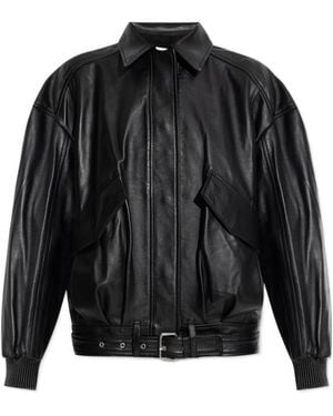 IRO Long Sleeve Leather Jacket - Black