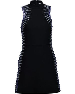 CASABLANCA Embellished Sleeveless Mini Dress - Black