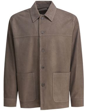 Vince Suede Lambskin Jacket - Brown