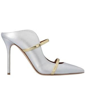 Malone Souliers Metallic Maureen Heels - White