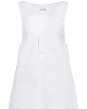 Saint Laurent Crew Neck Vest - White