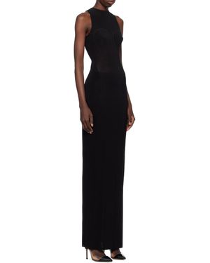 Jean Paul Gaultier With Covered Cup Detail Light Jersey - Black