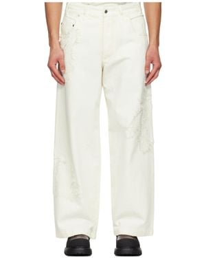 Song For The Mute Belt-Loop Jeans - White