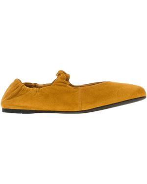 Miu Miu Round-Toed Ballet Flats - Yellow
