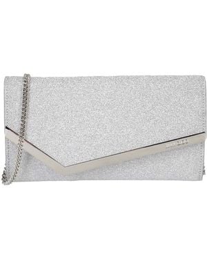 Jimmy Choo Emmie Glitter Clutch Bag - Grey