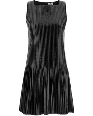 Courreges Courrèges Vinyl Pleated Mini Dress - Black