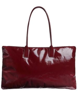 Bottega Veneta Large Pillow Polished Shoulder Bag - Red