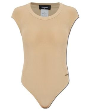 DSquared² Short-Sleeved Bodysuit - Natural