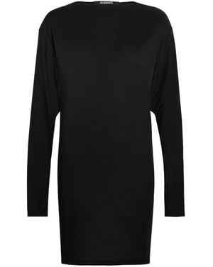 Jacquemus Cowl-Back Woven Mini Dress - Black