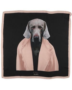 Max Mara Square Silk Scarf - Black