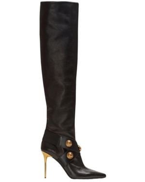 Balmain Alma Heeled Boots - Black