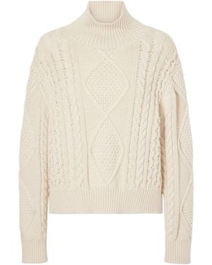 Nili Lotan Cotton And Cashmere-Blend Jumper - White