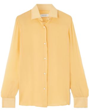 Giuliva Heritage The Elvira Silk-Crepon Shirt - Yellow