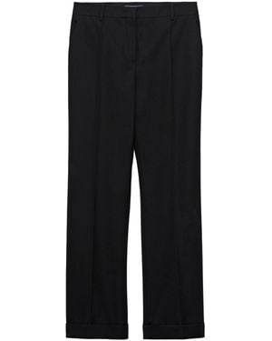 Prada Turn-Up Hem Trousers - Black