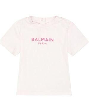 Balmain Crewneck Shortsleeve Tshirt - White