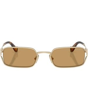 Miu Miu Eyewear Rectangle Frame Sunglasses - Metallic