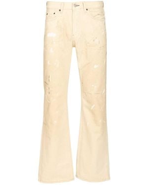 Acne Studios Logo Patch Jeans - Natural