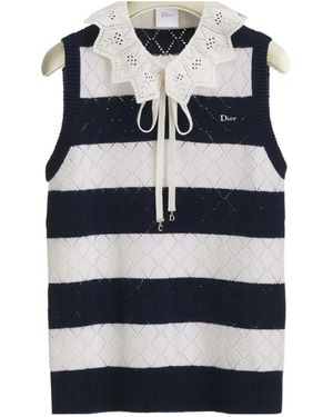 Dior Marinière Sweater Vest - Blue