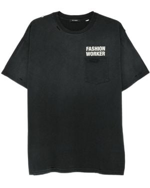 Willy Chavarria Fashion Worker Pocket T-Shirt - Black