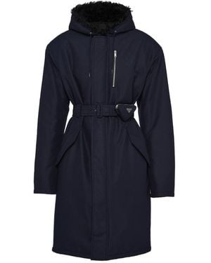 Prada Technical Canvas Raincoat - Blue
